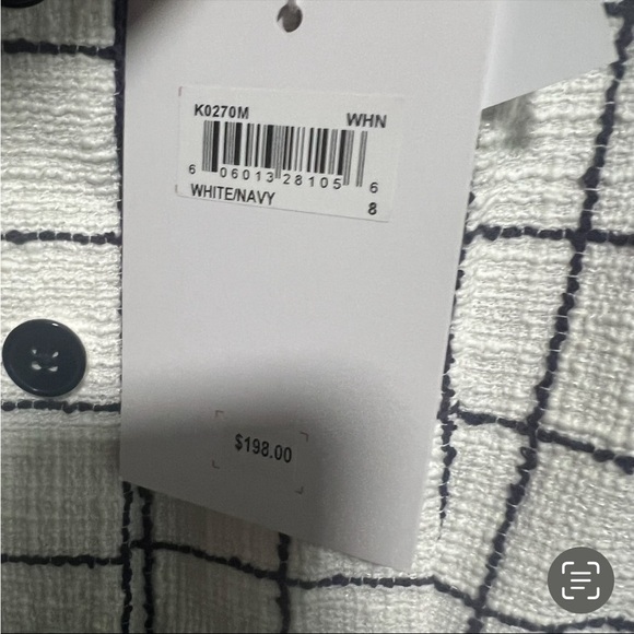 NWT Gal Meets Glam Dawn Windowpane Shirtdress, Size 8 - Picture 6 of 7